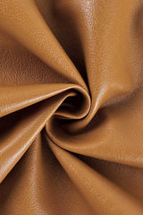 Cropped Faux Leather Single Button Jacket