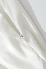 Strapless Satin Scarf Draped Cocktail Dress