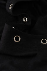 Dark Aesthetic Print Hole Hoodie