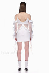 David Koma Stylish Ruffle Mini Dress
