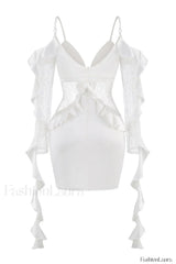David Koma Stylish Ruffle Mini Dress