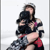 Diablo Design Lolita Halloween Gothic Blood Hell Bear Bag BLACK / 40cm