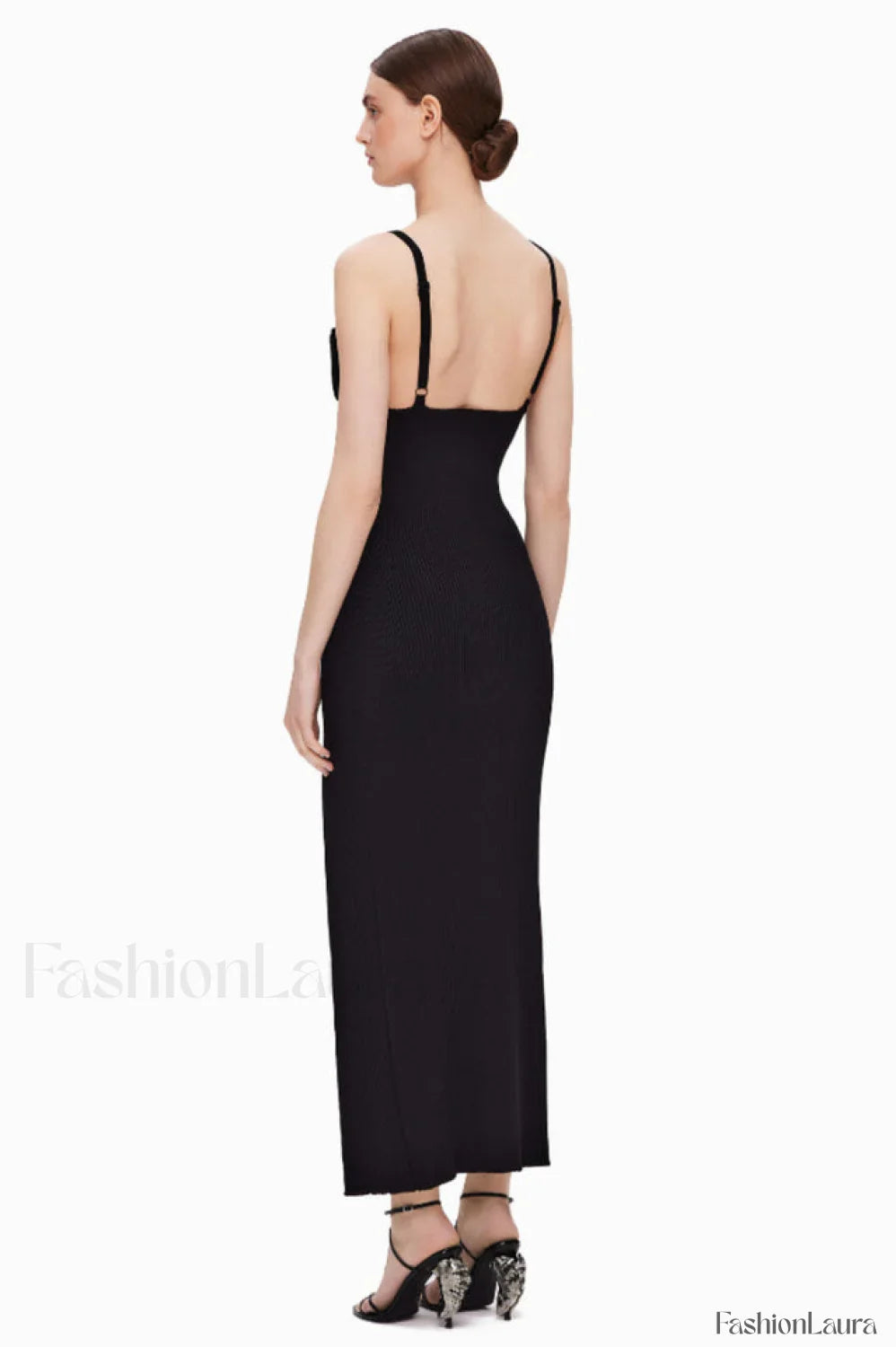 Draped Bustier Stylish Ribbed Midi Dress
