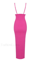 Draped Bustier Stylish Ribbed Midi Dress