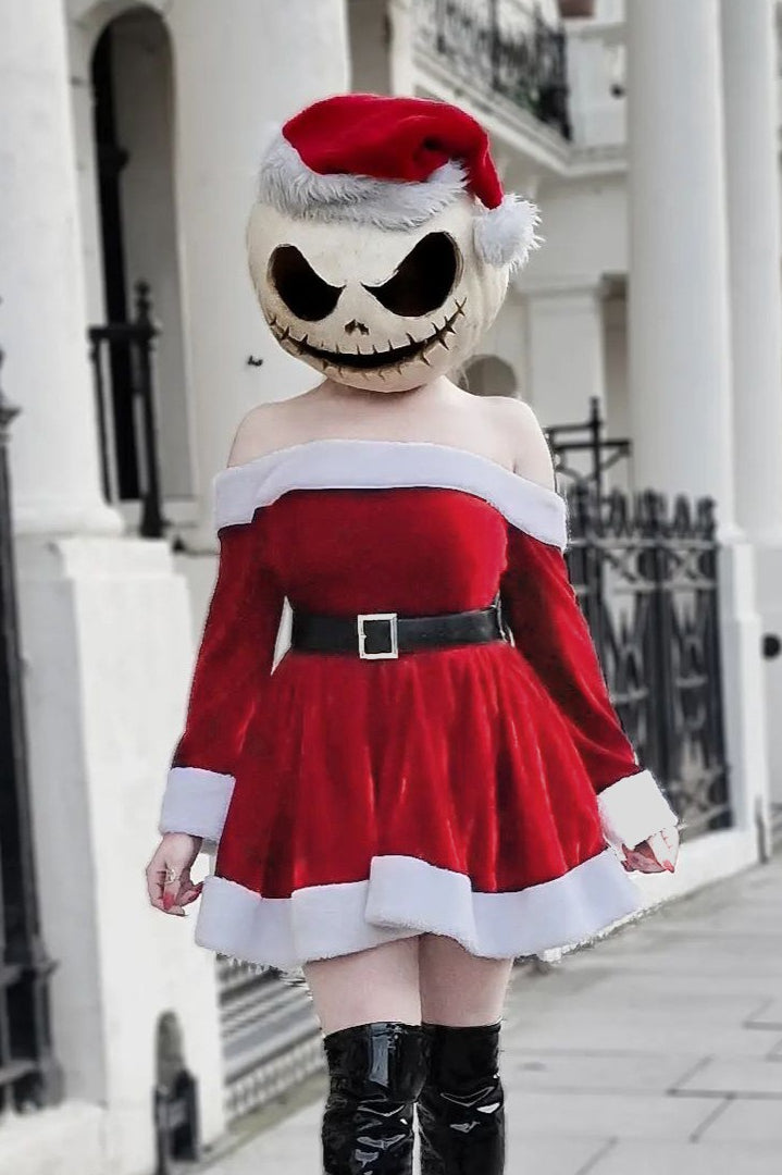 Elegant Holiday One Shoulder A Line Slim Velvet Dress