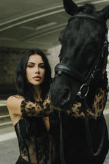 Elsa Halterneck Stylish See through Maxi Dress