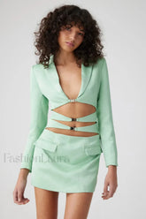 Emily Cut Stylish Out Blazer Dress