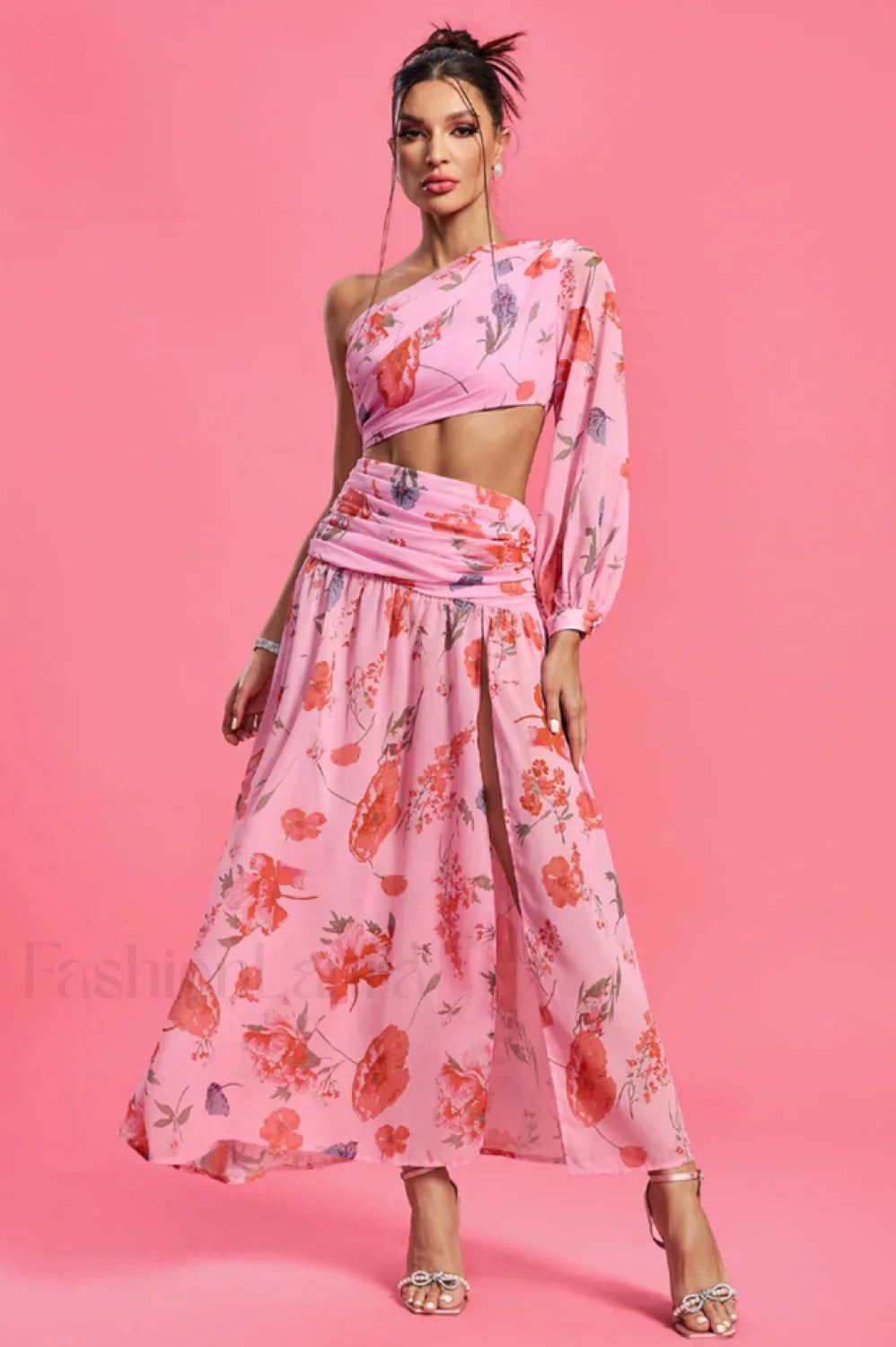 Emily Printed Stylish One Shoulder Dress