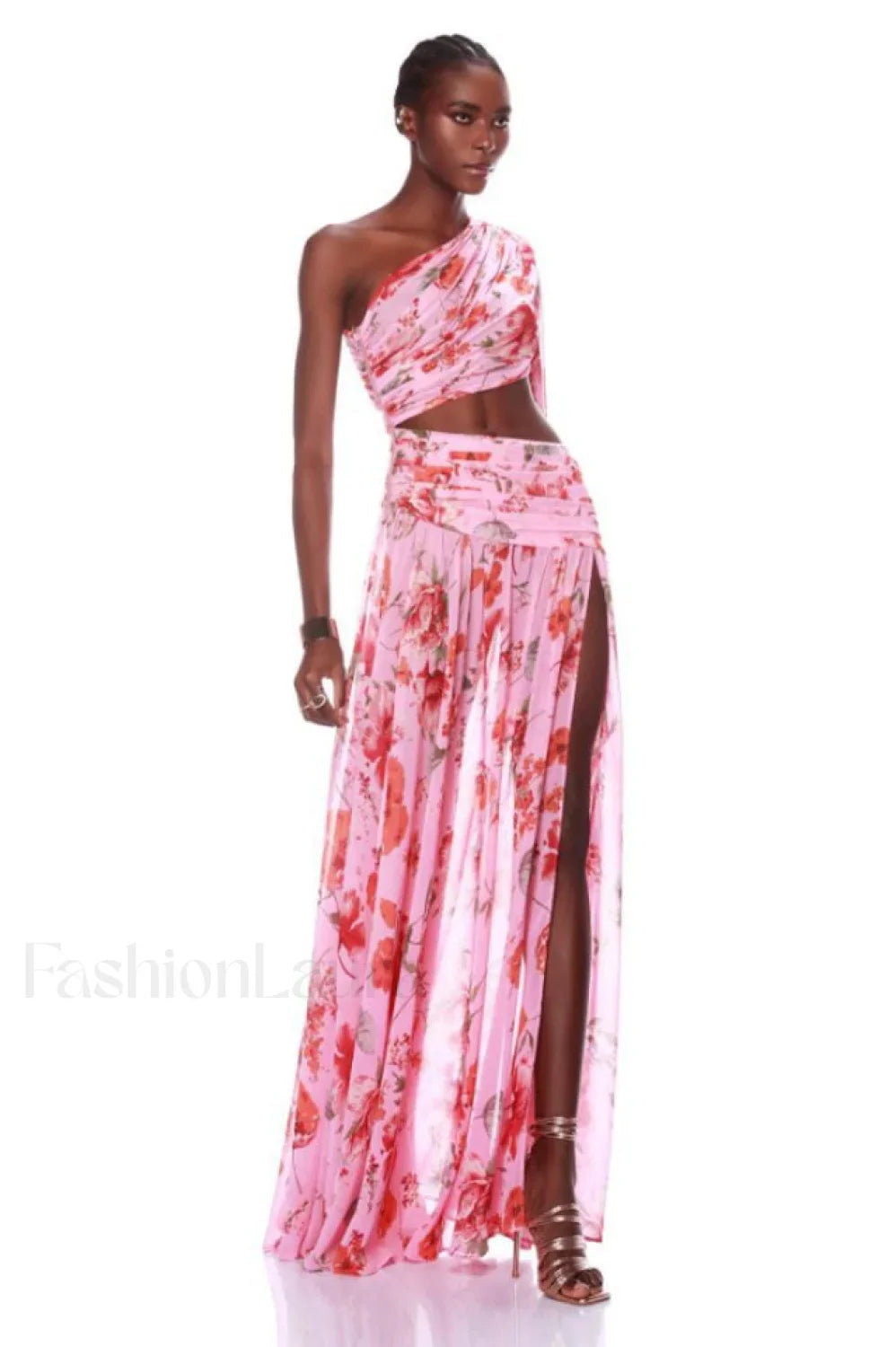 Emily Printed Stylish One Shoulder Dress