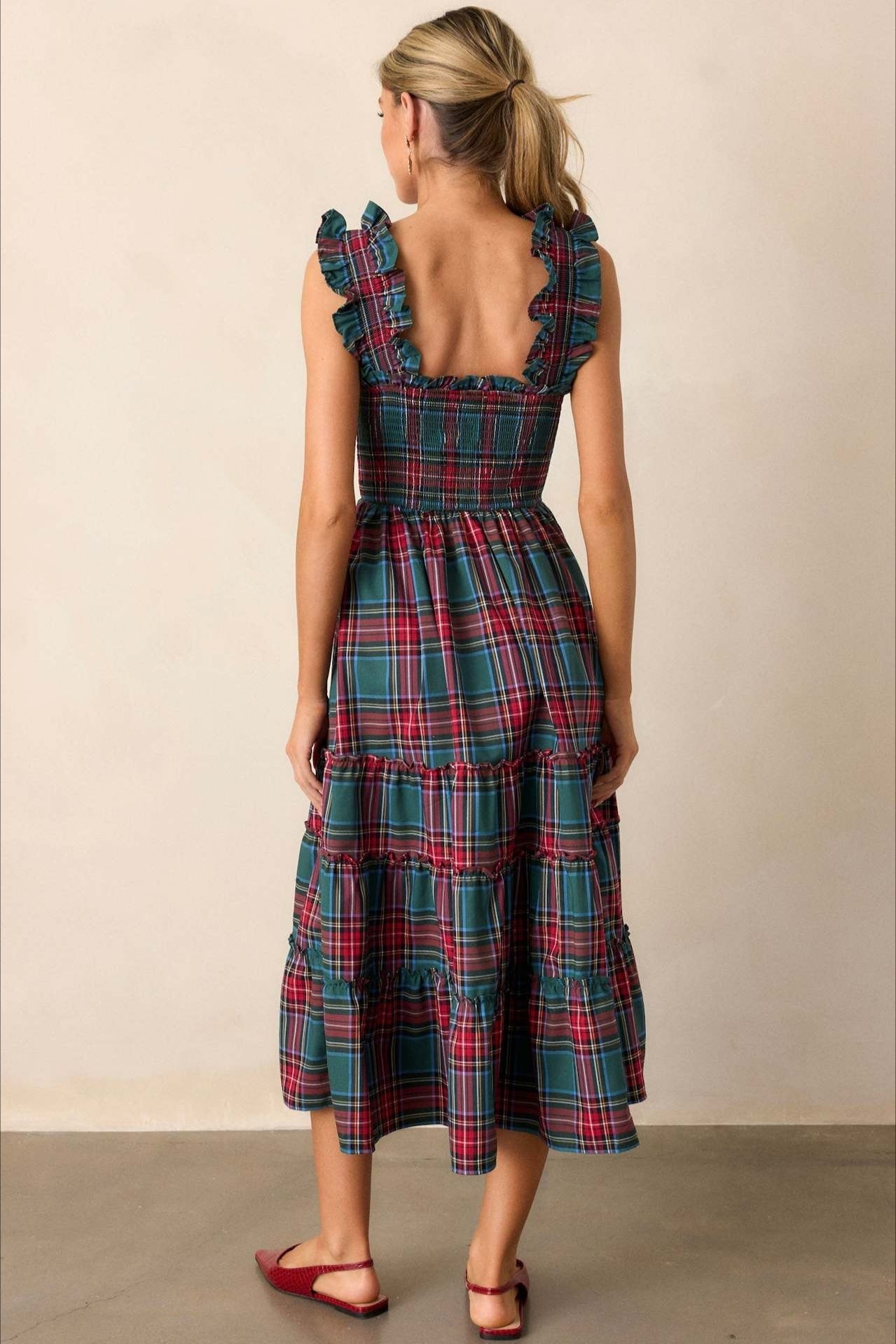 Checkered Slip Party Dress