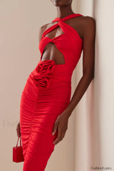 Genevieve Rose Stylish Ruched Dress