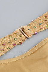 Gina Yellow Stylish Crystal Dress