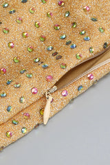 Gina Yellow Stylish Crystal Dress