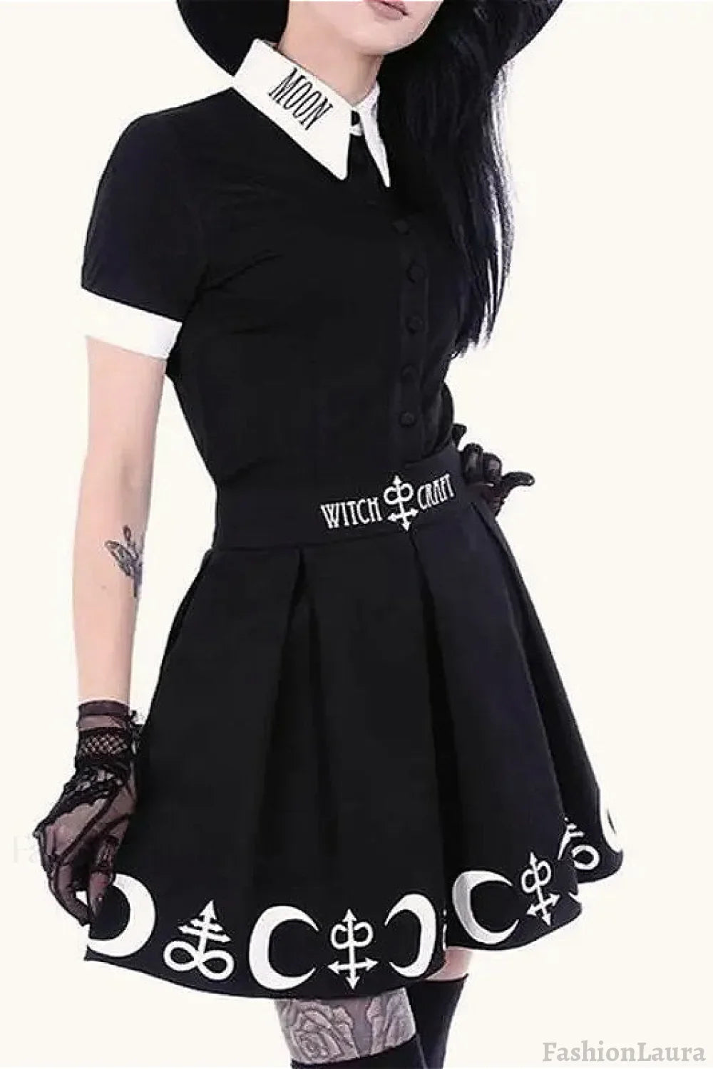 Halloween Punk Rock Skirt Black / S