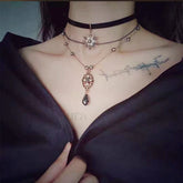 Harajuku Dark Lolita Steam Punk Choker Necklace SILVER