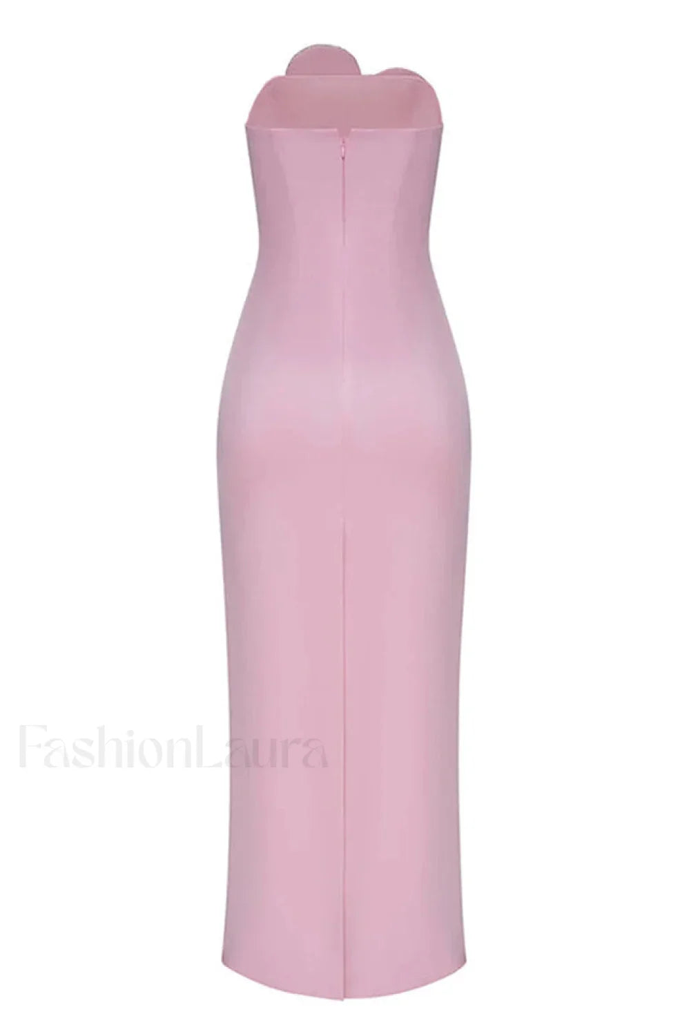 Heart Embellished Strapless Charming Cady Column Dress