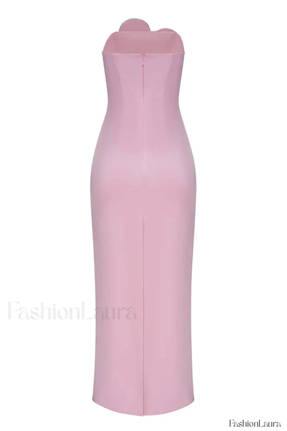 Heart Embellished Strapless Charming Cady Column Dress