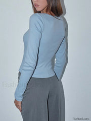 Lace Trim Long Sleeve Crop Top T Shirts