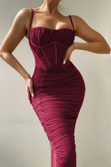 Lilian Corset Stylish Midi Dress