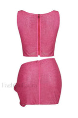 Linne Cutout Top Charming & Skirt Set