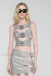 Linne Cutout Top Charming & Skirt Set