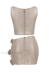Linne Cutout Top Charming & Skirt Set