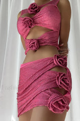 Linne Cutout Top Charming & Skirt Set