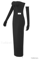 Long Stretch Stylish Technical Jersey Dress