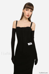 Long Stretch Stylish Technical Jersey Dress