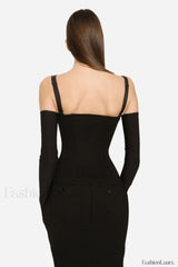 Long Stretch Stylish Technical Jersey Dress