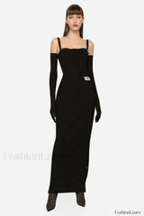 Long Stretch Stylish Technical Jersey Dress