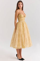 Golden Corset Dress
