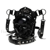 Steampunk Vintage Fanny Rivet Retro Rock Gothic Waist Thigh Leg BLACK