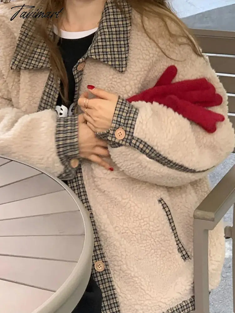 Tavimart Coat Women Winter Jacket Korean Fashion Casual Vintage Thick Solid Coat Jackets for Women Outerwear & Coats Clothes Women