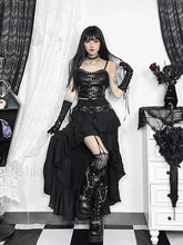 Victorian Inspired SteamRetro Gothic Hi Low Lace Party Skirt