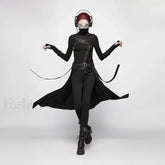 Women’s Harajuku Half Black Post Perform Apocalyptic Daily Stage Streetwear Personality Skirt BLACK / XS S