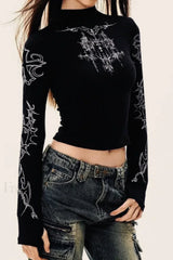 Y2K High Neck T-Shirt