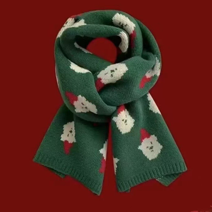 Chunky Ribbed  Christmas Scarf