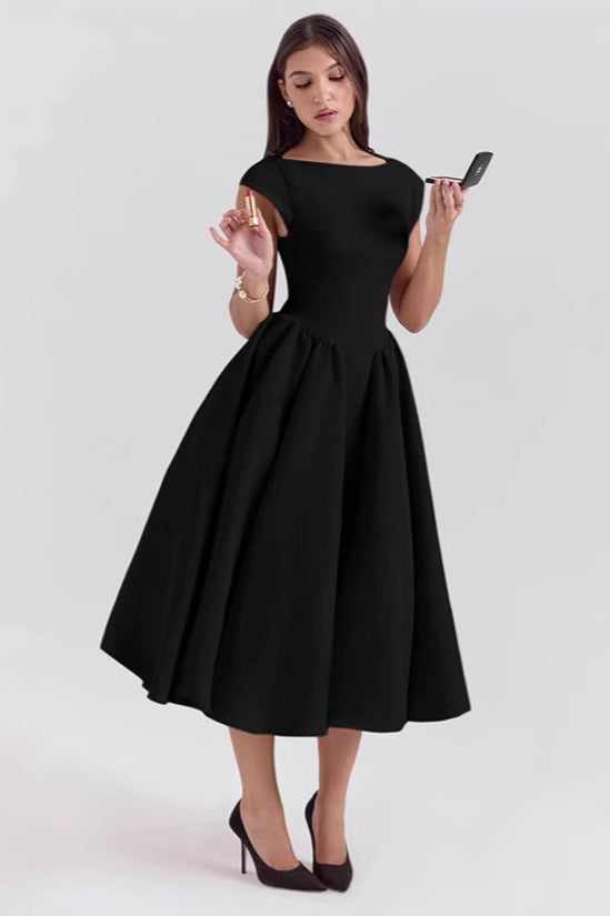 Fitted Waist Defining Party Dress