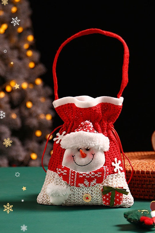 Christmas Creative Knitted Tote Gift Candy Bag