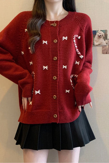 Soft Crochet Knit Christmas Cardigan