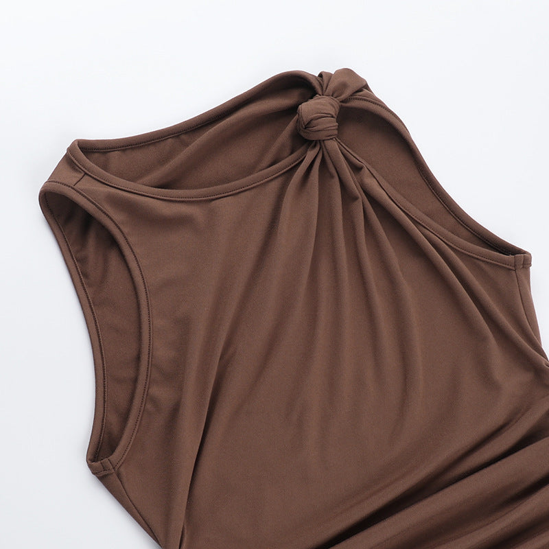 Drifted Mini Dress - Brown