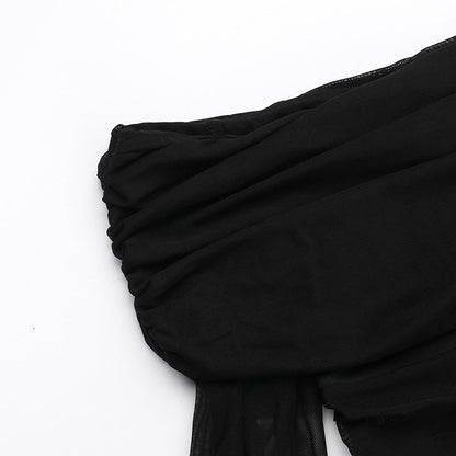 Alisha Off-Shoulder Dress - Black