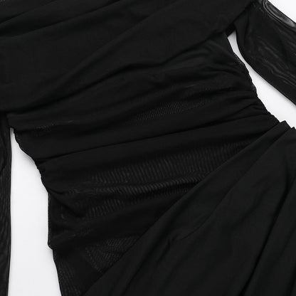Alisha Off-Shoulder Dress - Black