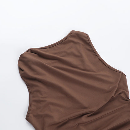 Drifted Mini Dress - Brown