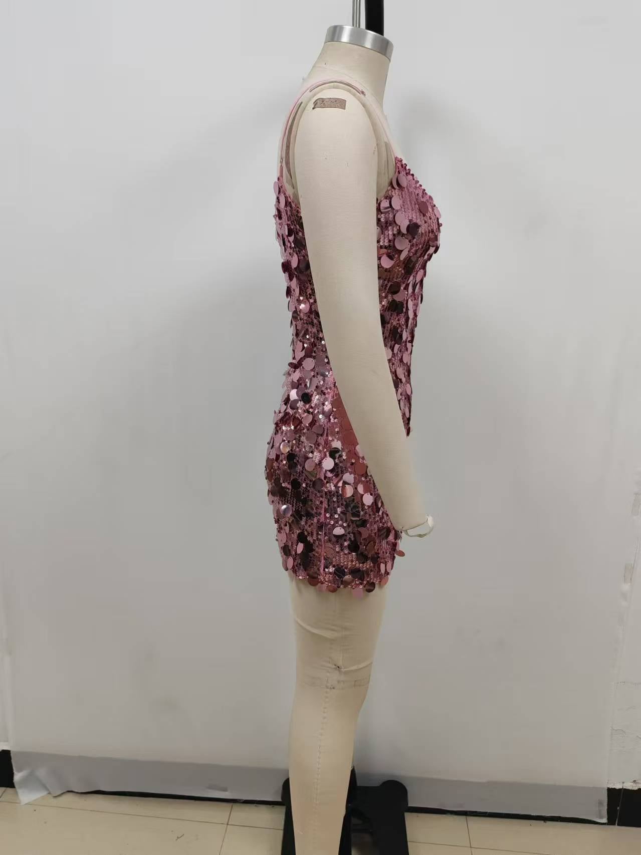 Shine On Mini Dress - Pink