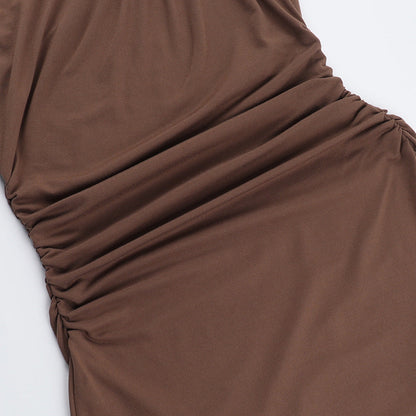 Drifted Mini Dress - Brown