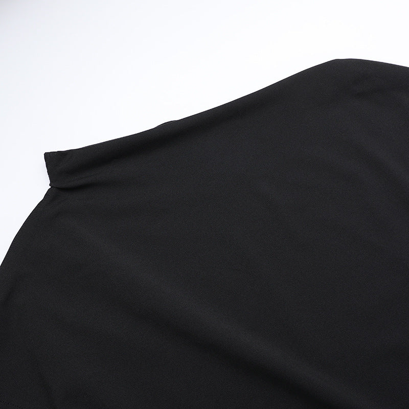 Americana Slit Dress-Black