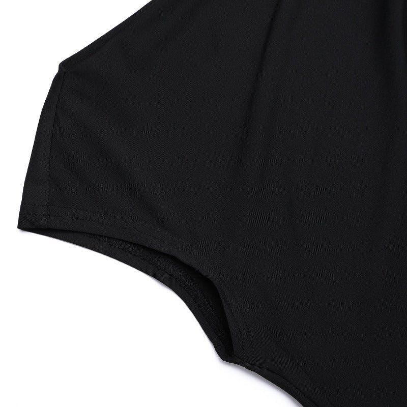 Americana Slit Dress-Black