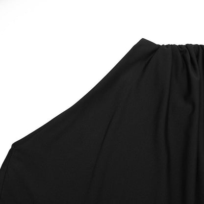 Americana Slit Dress-Black